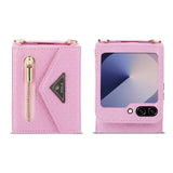 Galaxy Z Flip 6 Grid Texture Zipper Wallet