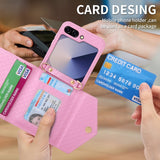 Galaxy Z Flip 6 Grid Texture Zipper Wallet