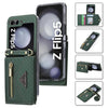 Grid Texture Zipper Wallet Case with Card Slots