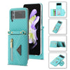 Grid Texture Zipper Wallet Case with Card Slots