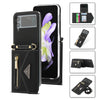 Grid Texture Zipper Wallet Case with Card Slots