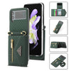 Grid Texture Zipper Wallet Case with Card Slots