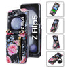 Rose Pattern Zipper Wallet Case with Card Slots