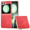 Nano Electroplating Protective Case with Dual-Color Cowhide Texture