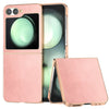 Nano Electroplating Protective Case with Dual-Color Cowhide Texture