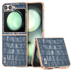 Electroplating Frame Genuine Leather Case with Crocodile Texture