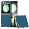 Electroplating Frame Genuine Leather Case with Litchi Texture