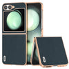 Electroplating Frame Genuine Leather Case with Wave Pattern