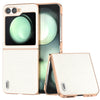 Electroplating Frame Genuine Leather Case with Wave Pattern