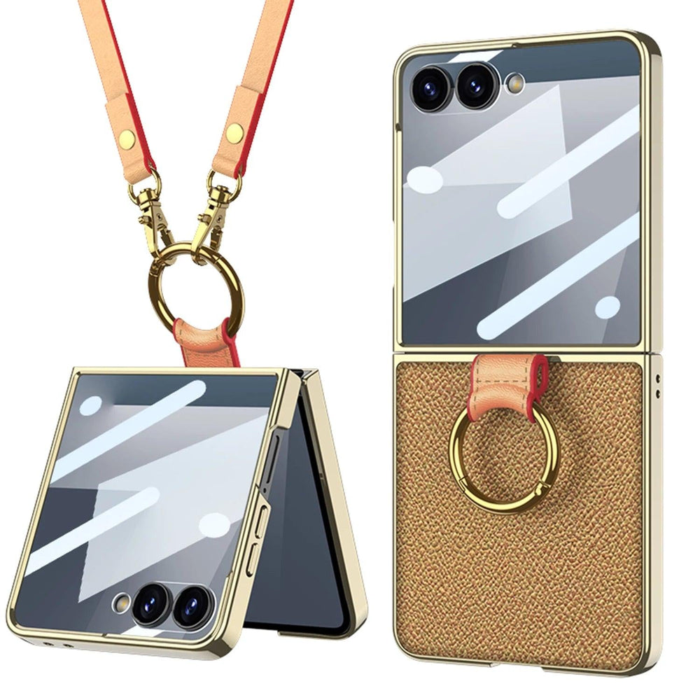 Galaxy Z Flip 7 Crossbody Luxe Ring Case