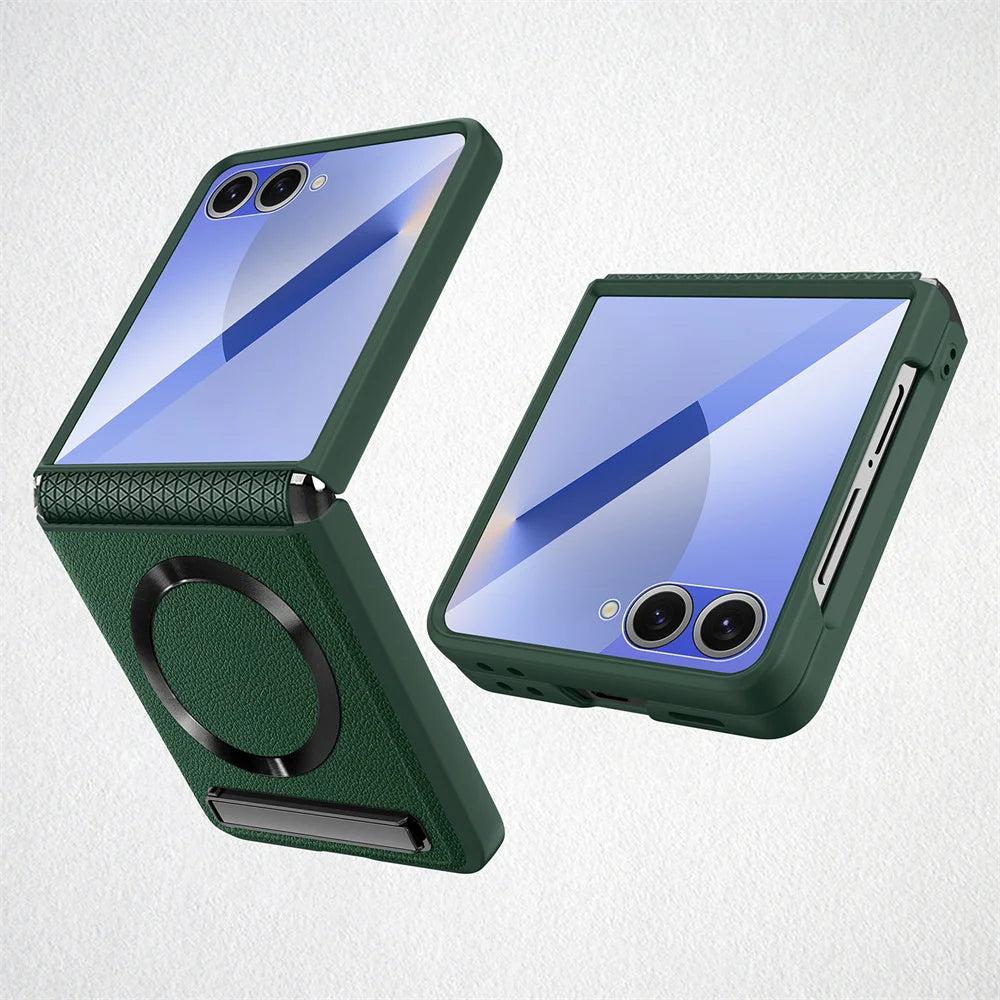 Leather Magnetic Stand Case