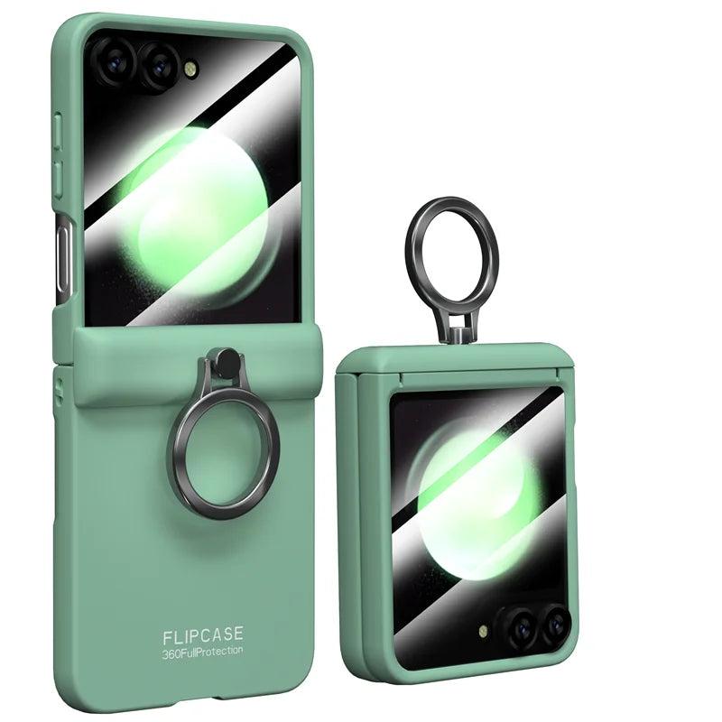 Galaxy Z Flip 6 Shockproof Ring Stand Case