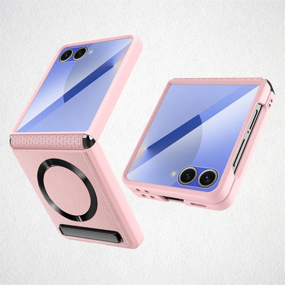 Leather Magnetic Stand Case