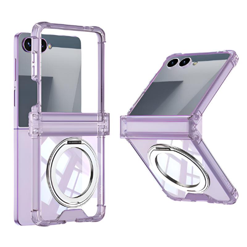 Galaxy Z Flip 7 Crystal Ring Stand Case