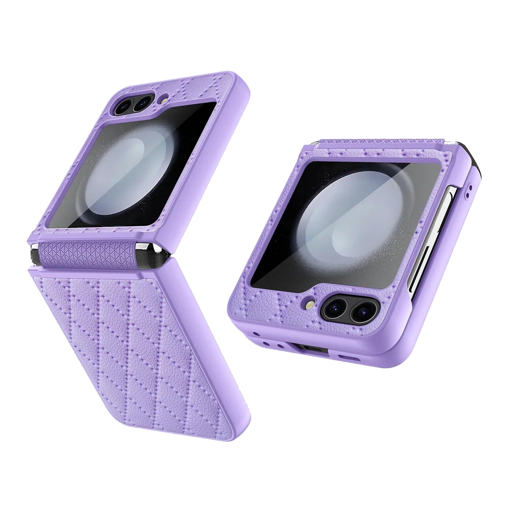 Galaxy Z Flip 6 Elegant Slim Leather Protection Case