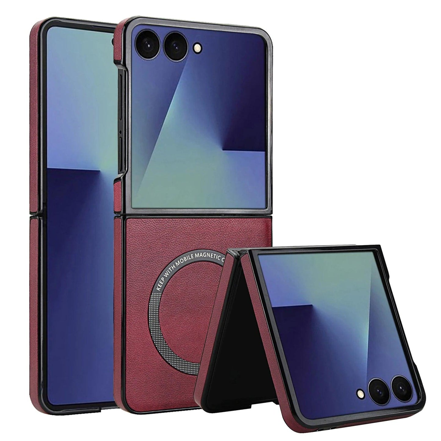 Galaxy Z Flip 7 Signature Magnetic Leather Case