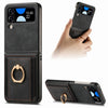 Retro Skin-Feel Case with Ring & Card Pocket