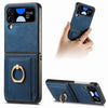 Retro Skin-Feel Case with Ring & Card Pocket