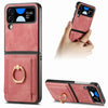 Retro Skin-Feel Case with Ring & Card Pocket