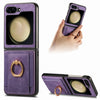 Retro Skin-Feel Case with Ring & Card Pocket