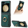 Retro Skin-Feel Case with Ring & Card Pocket