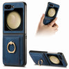 Retro Skin-Feel Case with Ring & Card Pocket