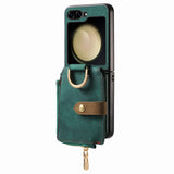 Galaxy Z Flip 6 Retro Ring Vertical Zipper Wallet Case