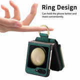 Galaxy Z Flip 6 Retro Ring Vertical Zipper Wallet Case