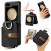 Retro Ring Vertical Zipper Wallet Case