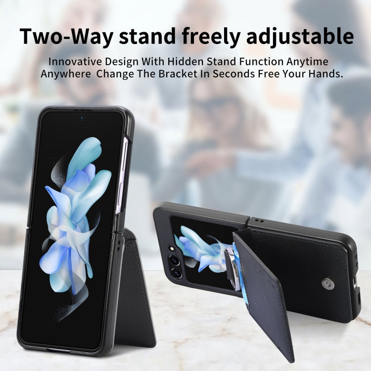 Galaxy Z Flip 8 Litchi Wallet Ring Case