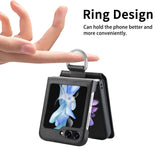 Galaxy Z Flip 6 Litchi Wallet Ring Case