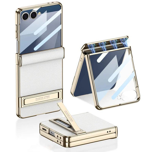 Galaxy Z Flip 5 Signature Leather Stand Case