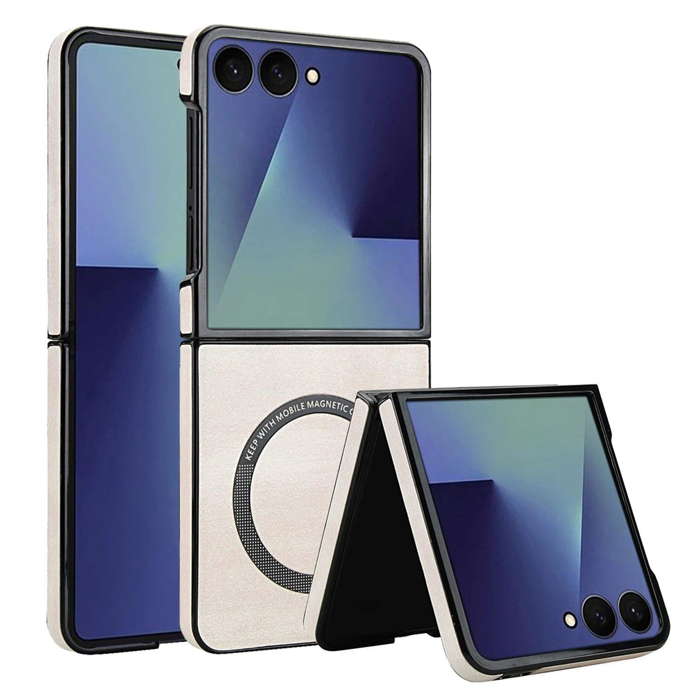 Galaxy Z Flip 7 Signature Magnetic Leather Case