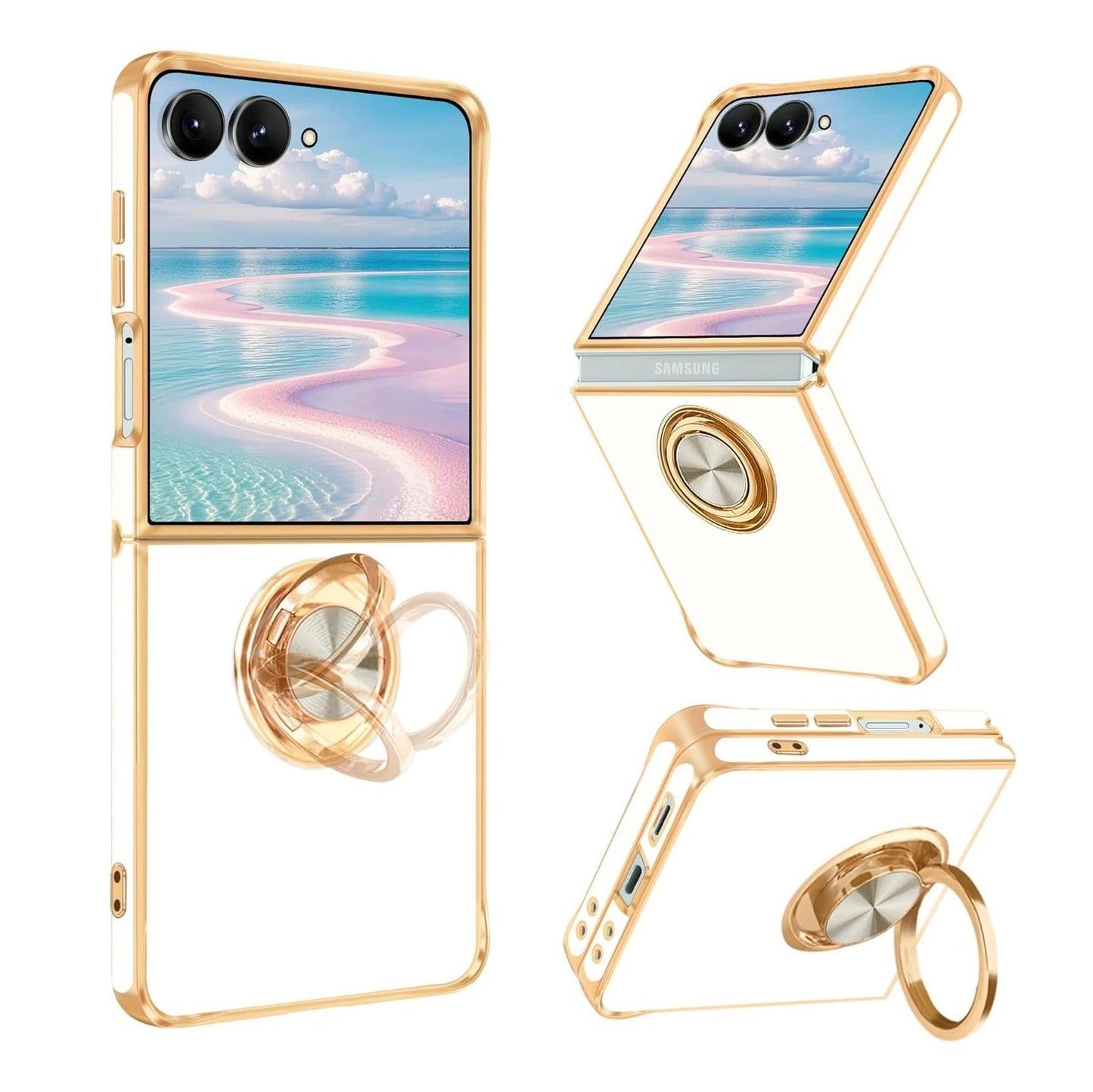 Galaxy Z Flip 8 Luxury Magnetic Ring Case