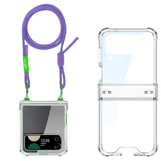 Airbag Hinge Full Coverage Case with Crossbody Rope