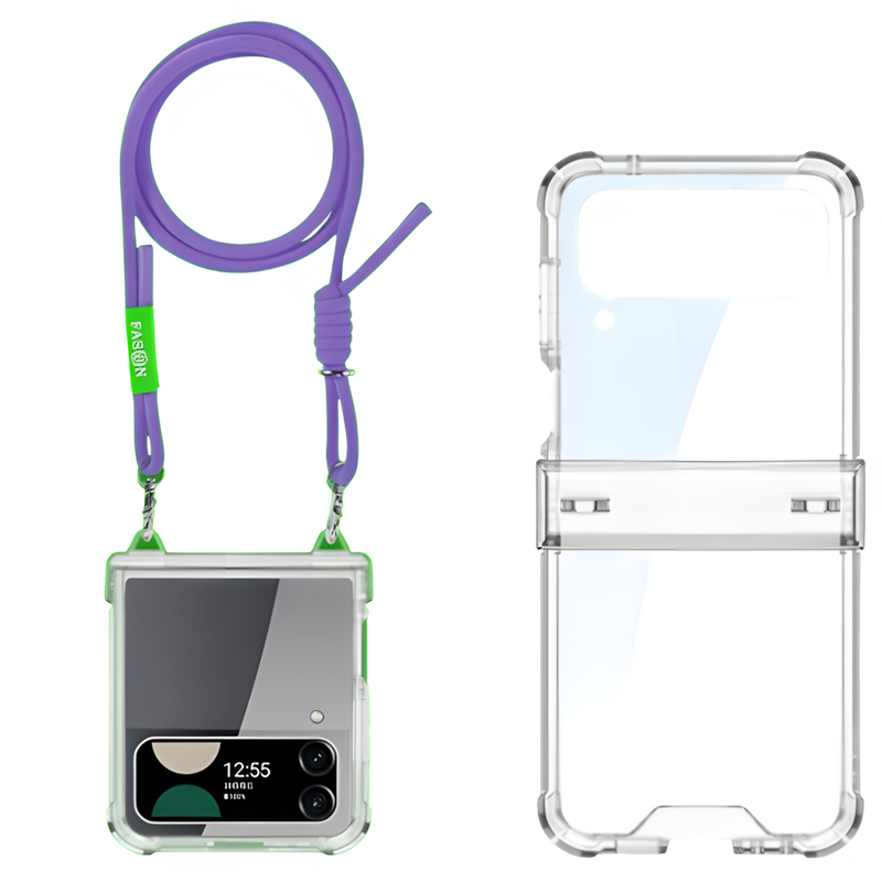Airbag Hinge Full Coverage Case with Crossbody Rope