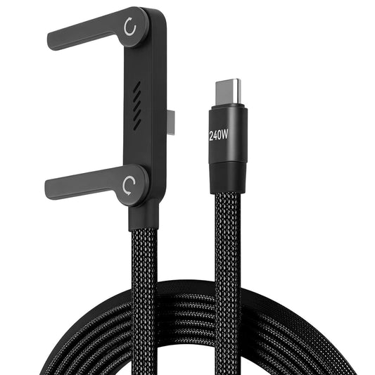 240W Braided Fast Charge Cable with Stand