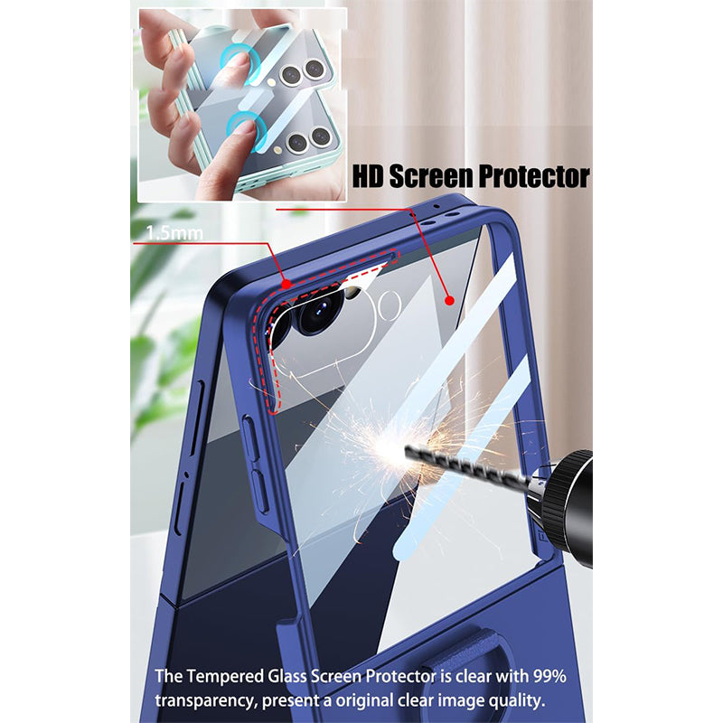 Galaxy Z Flip 7 Matte Ring Holder Slim Case
