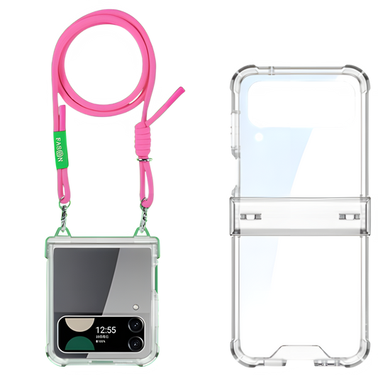 Airbag Hinge Full Coverage Case with Crossbody Rope