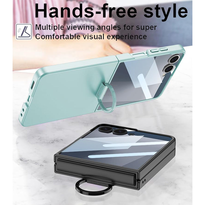 Galaxy Z Flip 8 Matte Ring Holder Slim Case