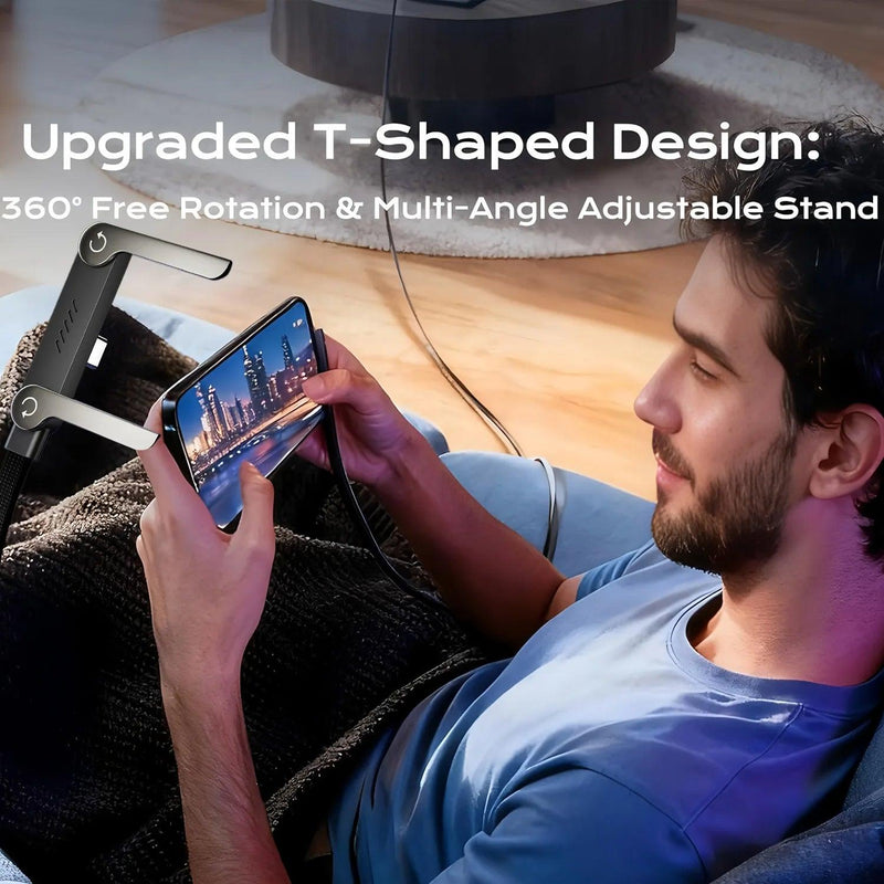 240W Braided Fast Charge Cable with Stand