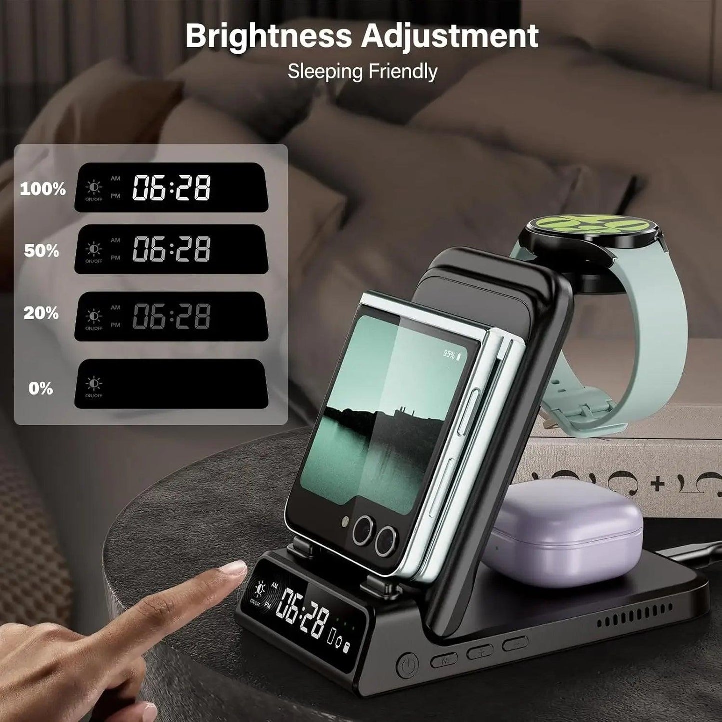 3-in-1 Foldable Charging Station & Power Bank