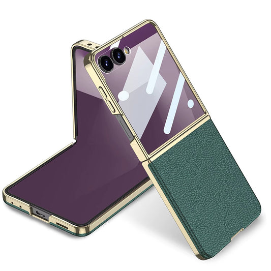 Elegant Litchi Leather Slim Case