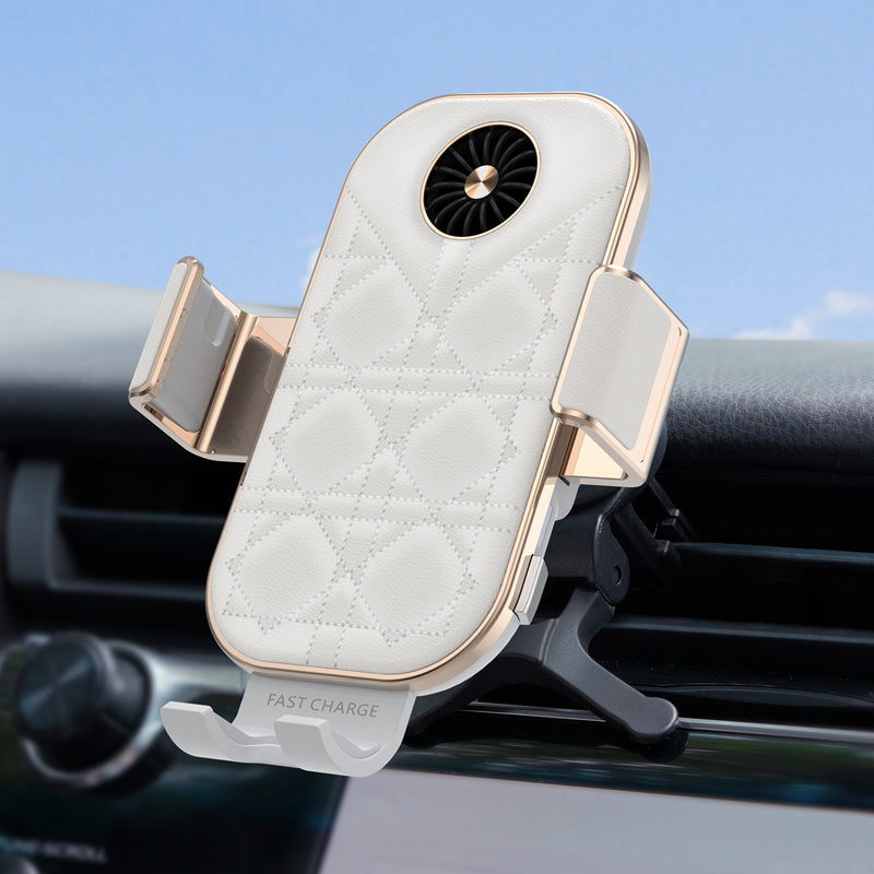 15W Fast Wireless Car Charger with Cooling Fan