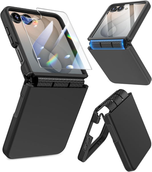 Galaxy Z Flip 6 Case with Hinge Protection & Screen Protector