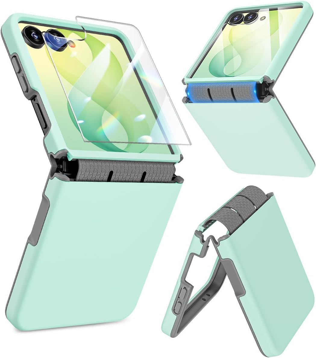 Galaxy Z Flip 6 Case with Hinge Protection & Screen Protector