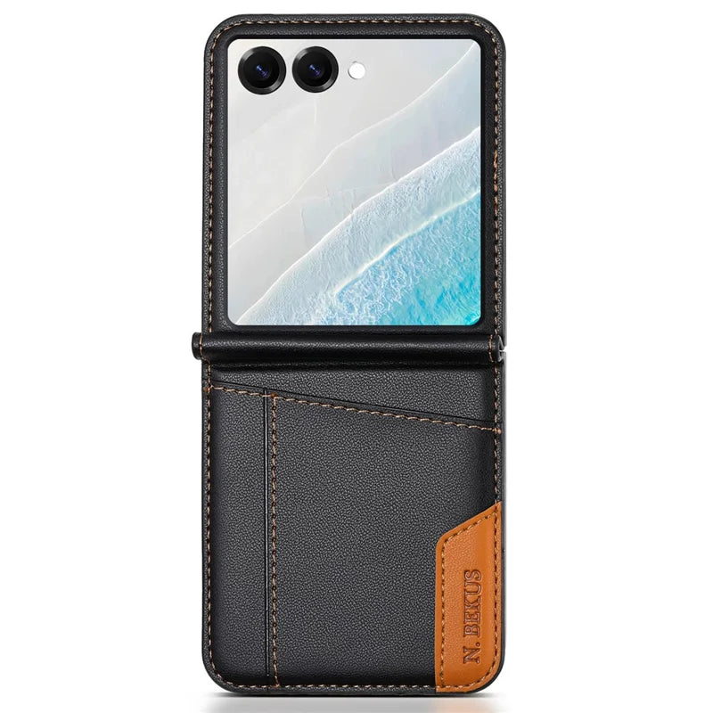Galaxy Z Flip 6 Leather Wallet Case with Card Slot – View 7