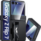 Galaxy Z Flip 6 Rugged RFID Wallet Case with Hinge Protection
