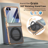 Galaxy Z Flip 7 Aramid Fiber Case With Magnetic Kickstand – View 7
