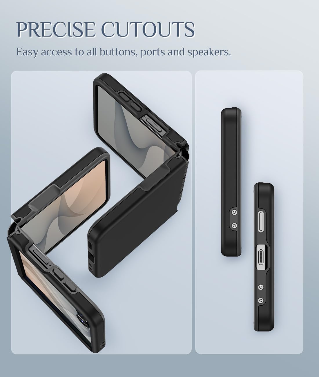 Galaxy Z Flip 7 Case with Hinge Protection & Screen Protector